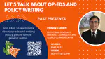 Op-Ed Workshop featuring Ronin Lupien